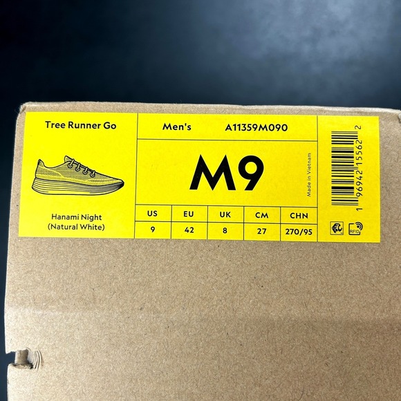 Allbirds Mens Tree Runner Go Size 9 Navy Blue Knit Sneakers A11359M090 NEW - Picture 6 of 6